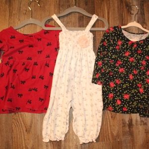 Romper and tshirt dresses 12-18 month